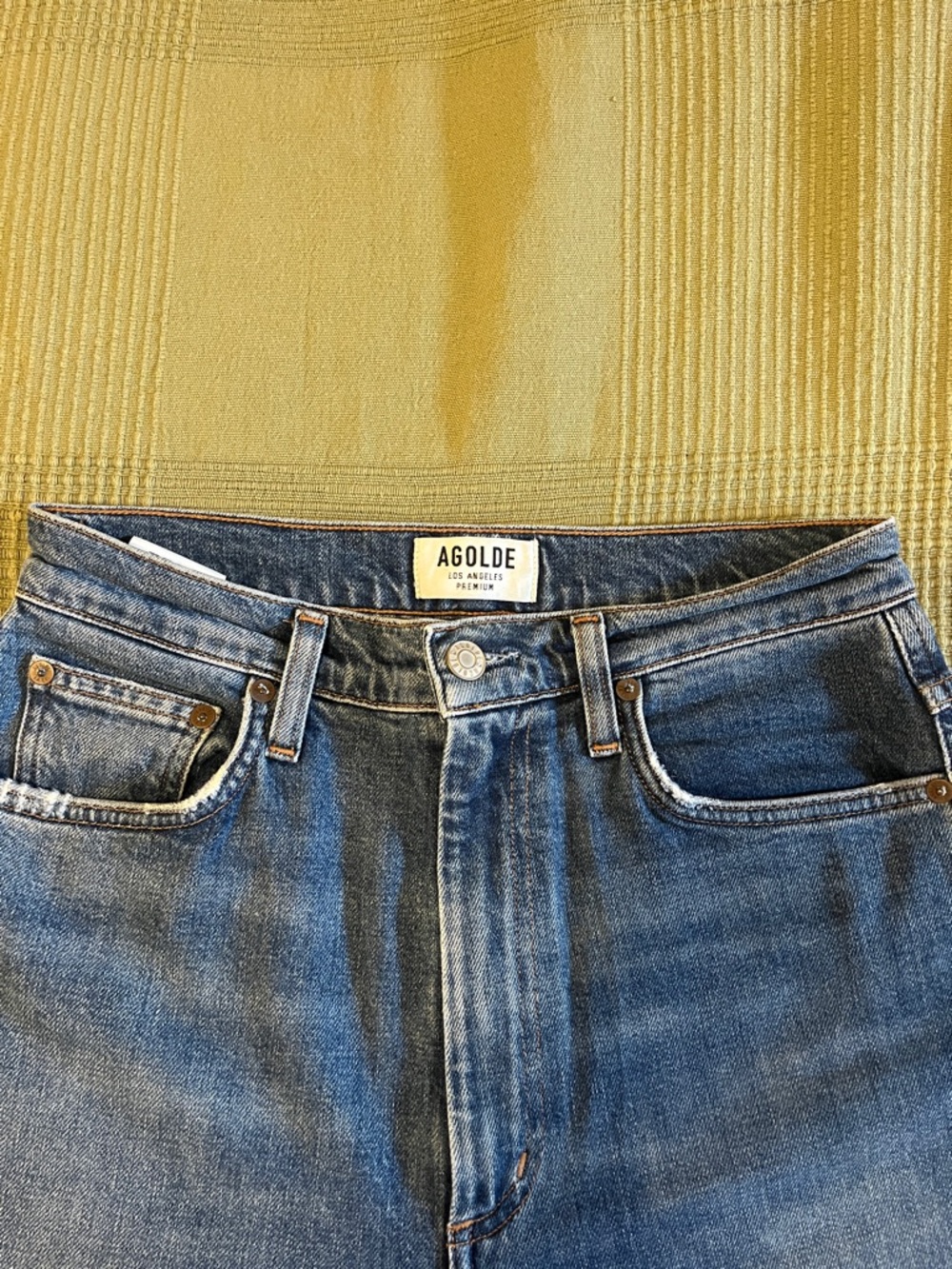 Agolde Women’s Classic Blue Straight-Leg Jeans - Picture 2 of 4